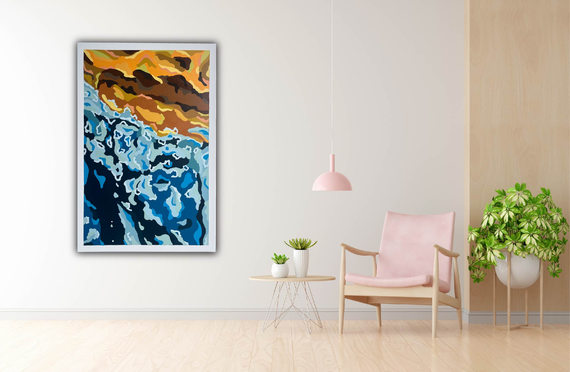 ocean from above-01 Stormy Ocean Canvas